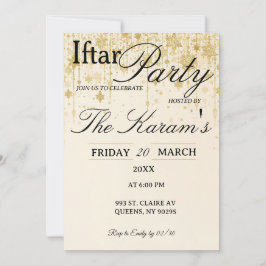 Convite Festa de Iftar do Ramadão na Mesquita Minimalista 