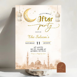 Convite Festa de Iftar do Ramadão na Mesquita Minimalista