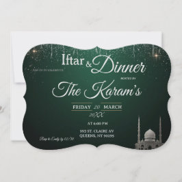 Convite Festa de Iftar do Ramadão na Mesquita Verde Elegan