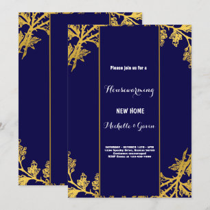 Convite Festa de inauguração moderna de outono em casa nov