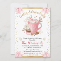 Festa de Inverno com Chocolate Quente Rosa e Bisco