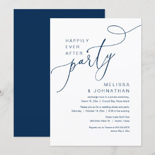 Convite Festa de Jantar de Casamento Fuga Feliz para Sempr