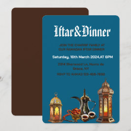 Convite Festa de jantar de Iftar Ramadan Kareem