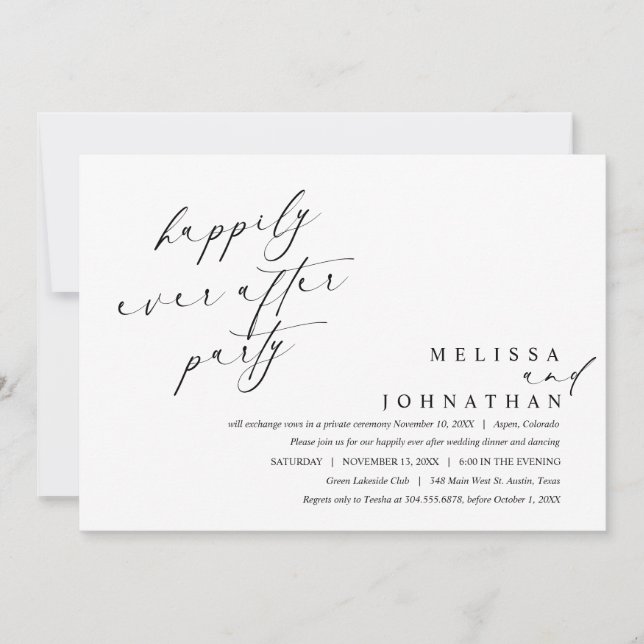 Convite Festa de Jantar e Dança Felizes para Sempre (Frente)