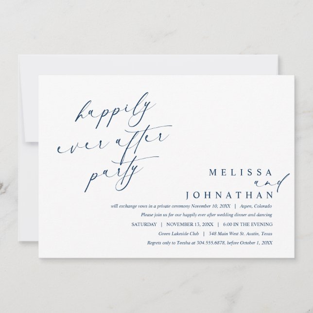 Convite Festa de Jantar e Dança Felizes para Sempre (Frente)