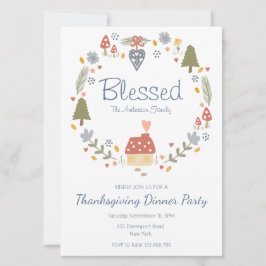 Convite Festa de Jantar Personalizada Abençoada e Grata