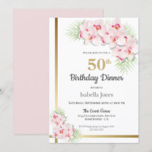 Festa de Janto de 50º Aniversário, rosa e Dourada