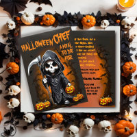Festa de janto de chef de cozinha do Halloween Per