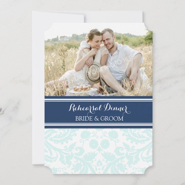 Convite Festa de Janto de Ensaio de Fotos do Damasco Azul  (Frente)