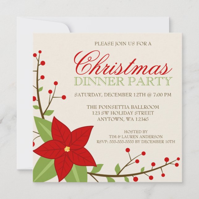 Convite Festa de Janto de Férias de Natal da Moderna Poins (Frente)