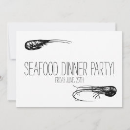 Convite Festa de Janto de frutos do mar, Delicada de Cockt
