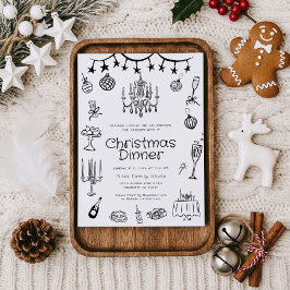 Convite Festa de Janto Desenhado à Mão