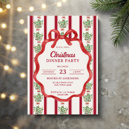 Convite Festa de janto do retro natalino strips