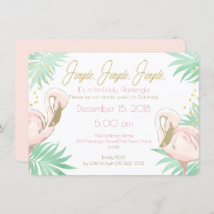 Convite Festa de Janto Flamingo Holiday