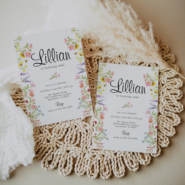 Convite Festa de Jardim de Flores Selvagem (Criador carregado)