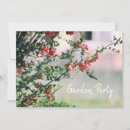 Convite Festa de Jardim Floral de Hummingbird Summer