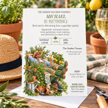 Festa de Jardinagem de Aposentadoria Divertida
