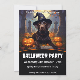 Convite Festa de Labrador Halloween