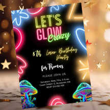 festa de laser de aniversário neon maluco com vamo