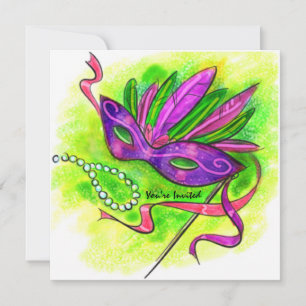 Convite Festa de Mascarada de Ano Novo