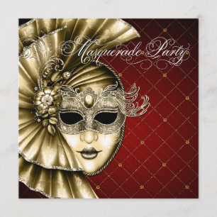 Convite Festa de Mascarada em Ouro Preto Borgonha