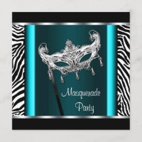 Festa de Mascarada Zebra Azul Turquesa Lustre