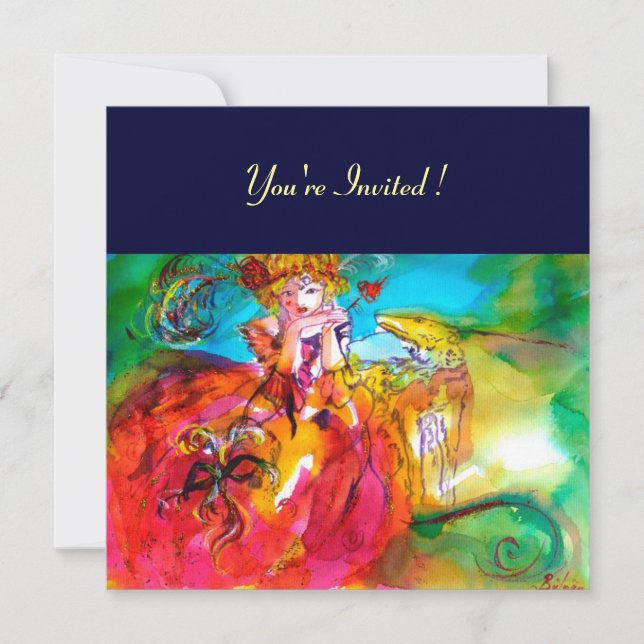 CONVITE FESTA DE MÁSCARAS DE MIRANDOLINA MARDI GRAS (Frente)