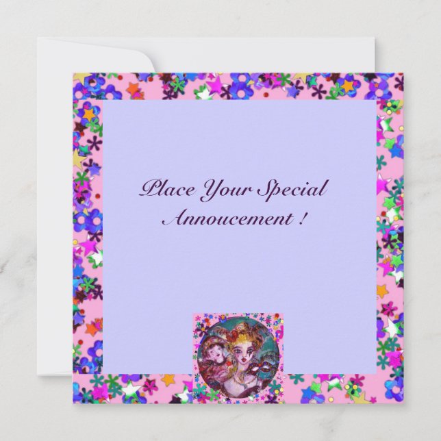 CONVITE FESTA DE MÁSCARAS VENEZIANA DE DIA DOS NAMORADOS (Frente)