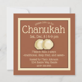 Convite Festa de Matzoh Ball Hanukkah