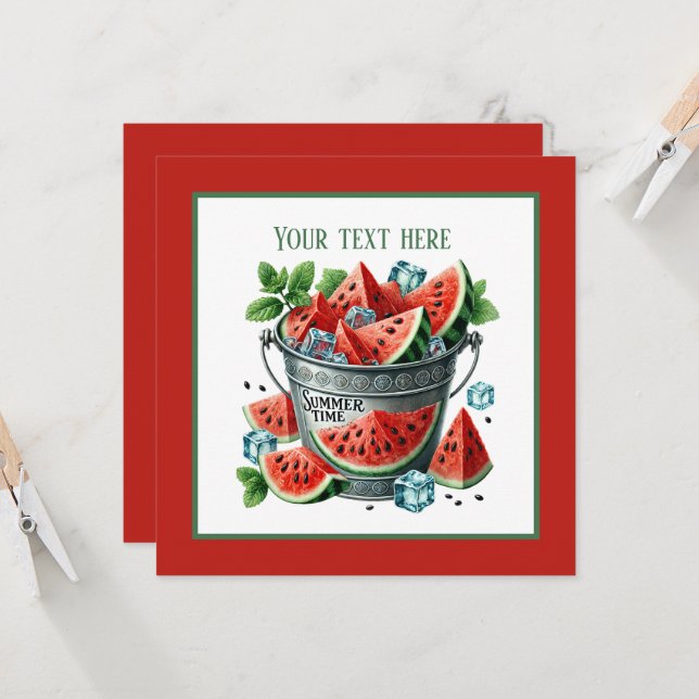 Convite Festa de melancia de verão (Frente/Verso In Situ)