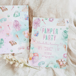 Convite Festa de mimos Menina Salão de Maquiagem Aniversár