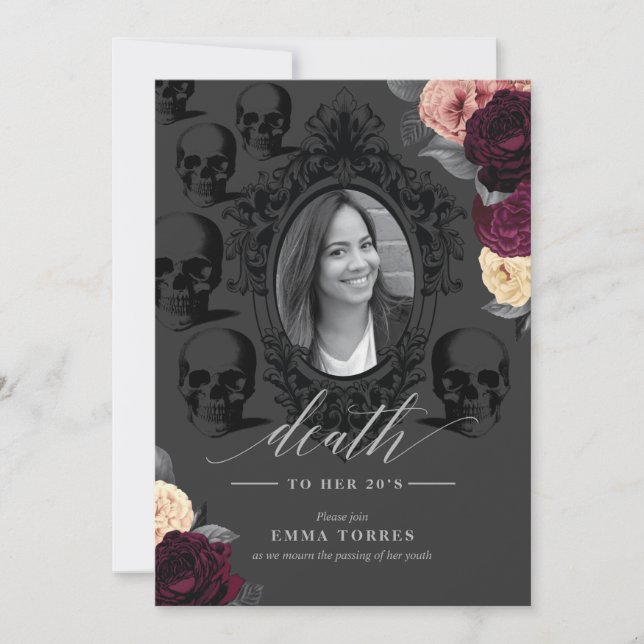 Convite Festa de Morte aos Meus 20 Anos (Frente)