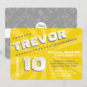 Convite Festa de Namorado de Garoto de Muro de Grafite de 