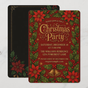 Convite Festa de Natais vintages Quentes