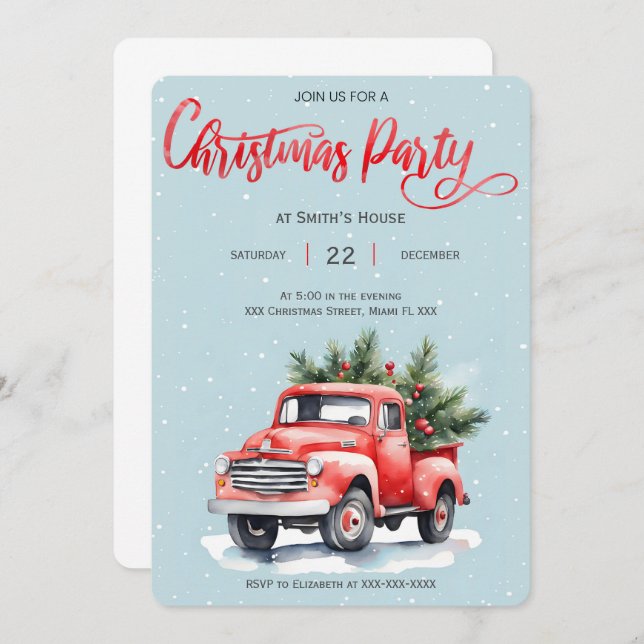 Convite Festa de Natal (Frente/Verso)