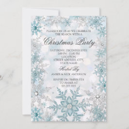 Convite Festa de Natal 2021 do Blue Silver Crystal Snowfla