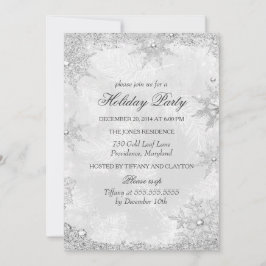Convite Festa de Natal A da Silver Winter Wonderland