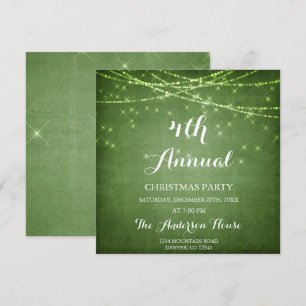 Convite Festa de Natal Anual Verde