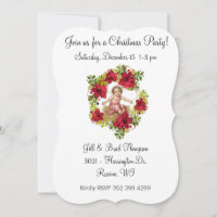Festa de Natal Baby Jesus Floral Wreath