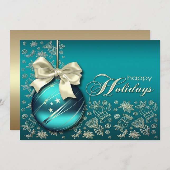 Convite Festa de Natal Bauble Natal (Frente/Verso)