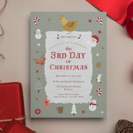 Convite Festa de Natal Belo 3° Dia de Natal Atrasada