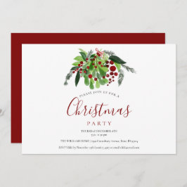 Convite Festa de Natal - Berries Vermelhos