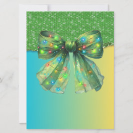 Convite Festa de Natal Bling Festivo Feliz Xmas Ligh