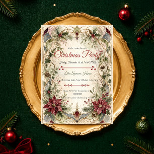 Convite Festa de Natal Botânica Elegante