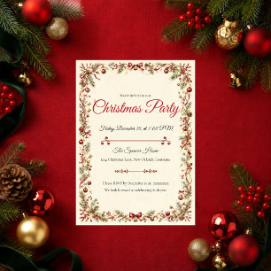 Convite Festa de Natal Botânica Elegante