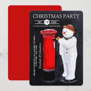 Convite Festa de Natal Carta do Boneco de Neve para o Papa