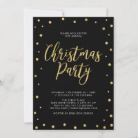 Festa de Natal Chic Confete Dourado e Preto