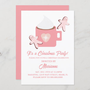 Convite Festa de Natal Chocolate Quente Pão de Mata