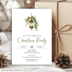 Convite Festa de Natal Clássica Boêmia em Aquarela Terrosa
