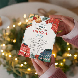 Convite Festa de Natal Colorida e Suada Feia